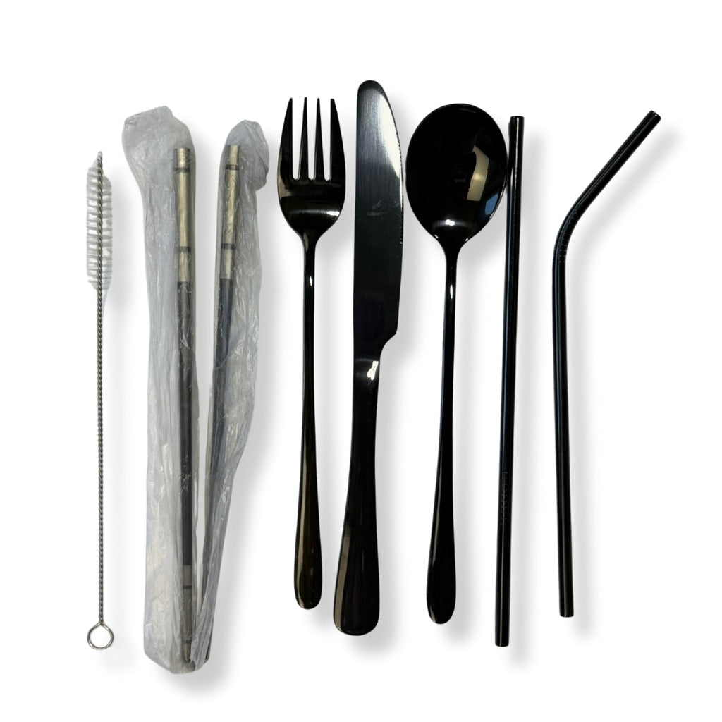 SET DE CUBIERTOS REUTILIZABLES CON ESTUCHE
