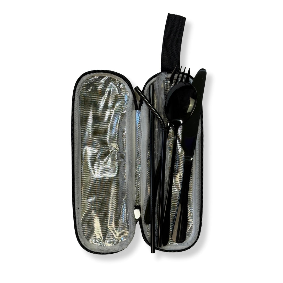 SET DE CUBIERTOS REUTILIZABLES CON ESTUCHE