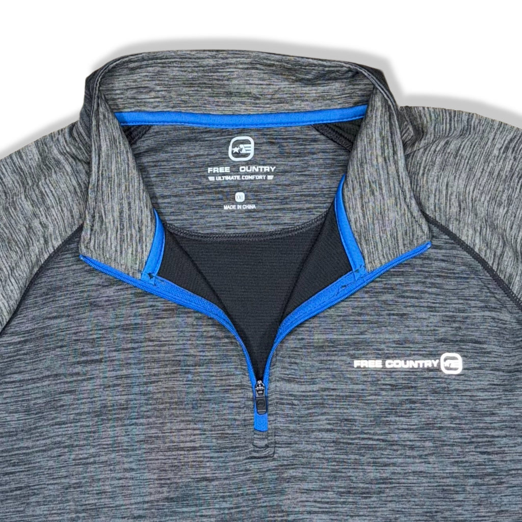 SUÉTER DEPORTIVO GRIS PARA HOMBRE | FREE COUNTRY | TALLA XXL
