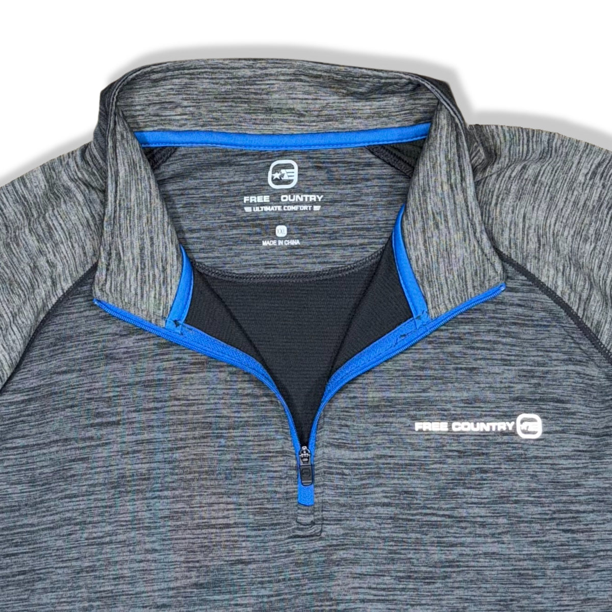 SUÉTER DEPORTIVO GRIS PARA HOMBRE | FREE COUNTRY | TALLA XXL