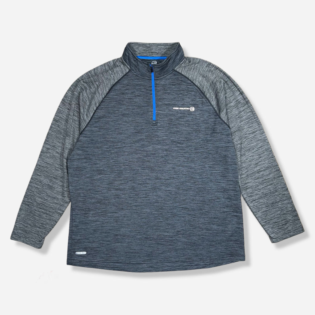 SUÉTER DEPORTIVO GRIS PARA HOMBRE | FREE COUNTRY | TALLA XXL