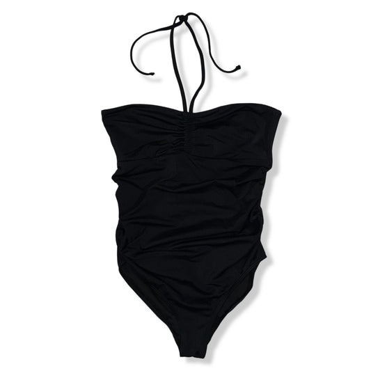 TRAJE DE BAÑO NEGRO CON ESCOTE HALTER | PINK BLUSH | M