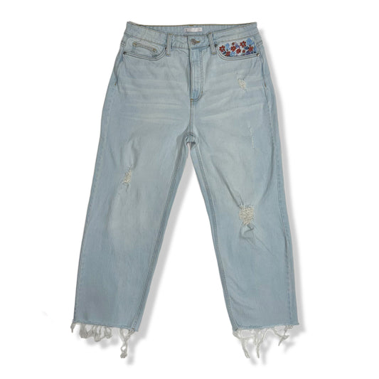 JEANS RECTOS CON BORDADO FLORAL | LAUREN CONRAD | 12