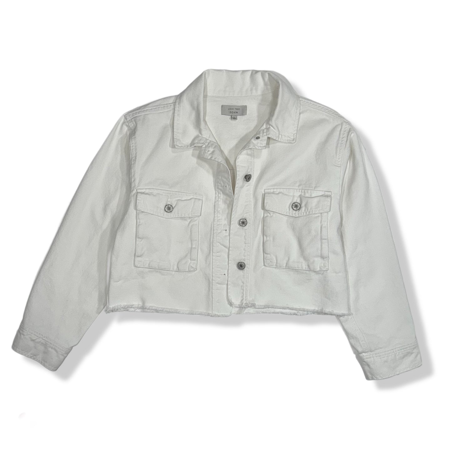 CHAQUETA DENIM CORTA BLANCA | LOVE TREE DENIM | TALLA L