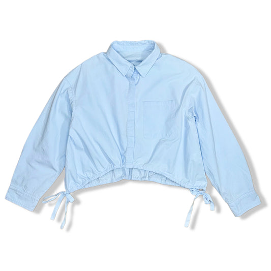 CAMISA CROP CELESTE | TALLA L (OVERSIZE)