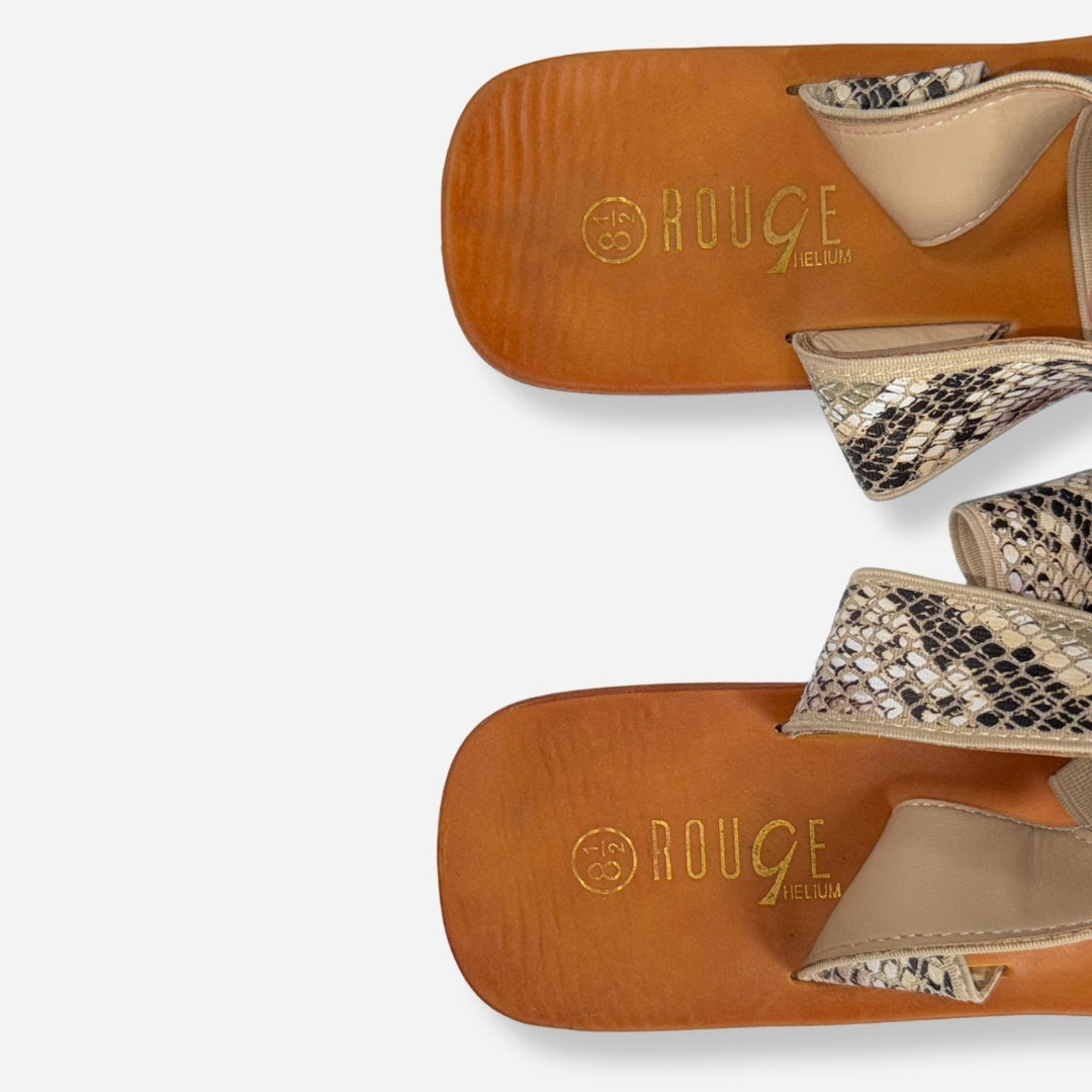 SANDALIAS DE SNAKE PRINT | ROUGE | 8.5