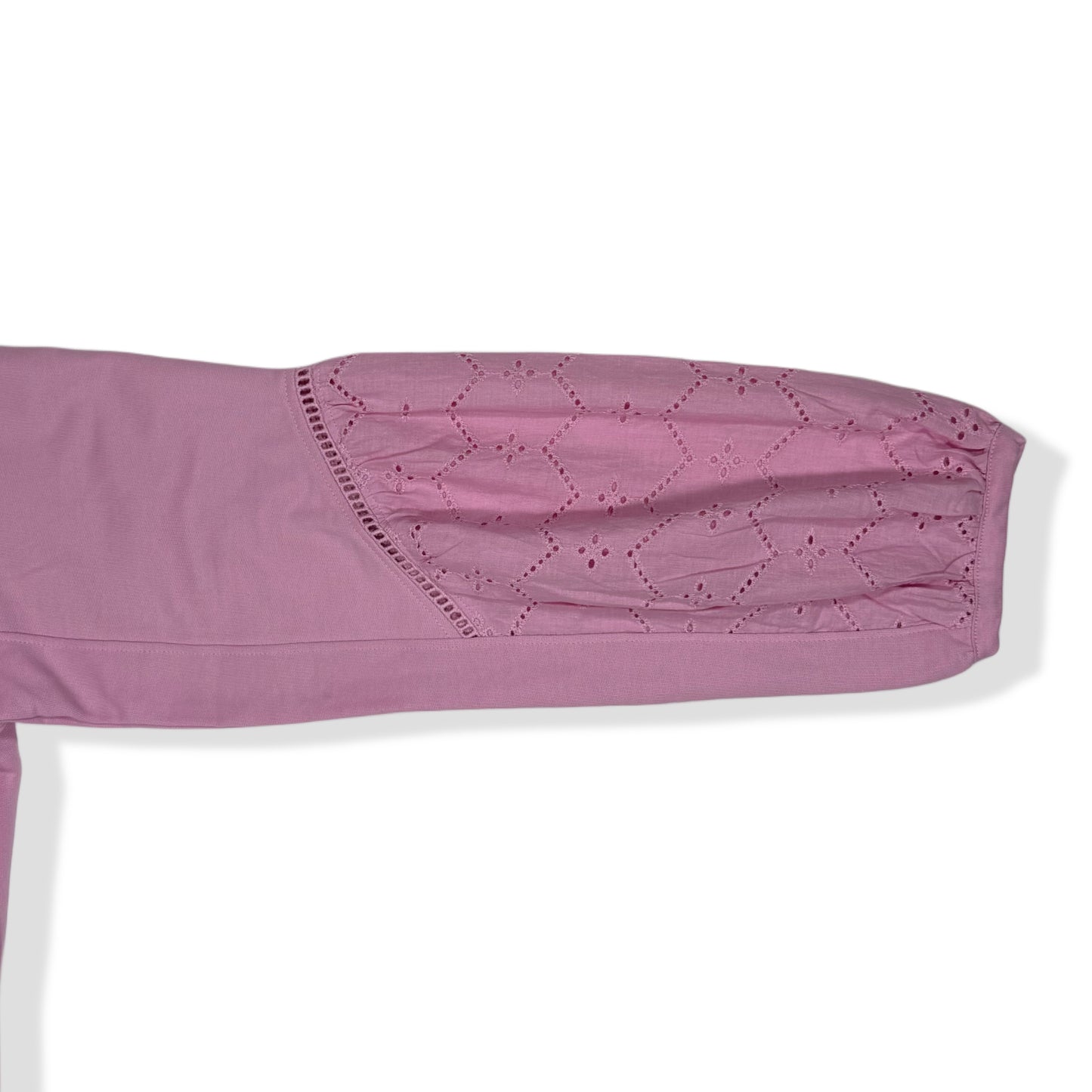 SUDADERA ROSADA CON MANGAS Y ESPALDA BORDADAS | CALLIGRAPHIE | TALLA M