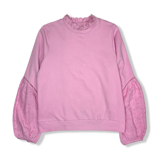 SUDADERA ROSADA CON MANGAS Y ESPALDA BORDADAS | CALLIGRAPHIE | TALLA M