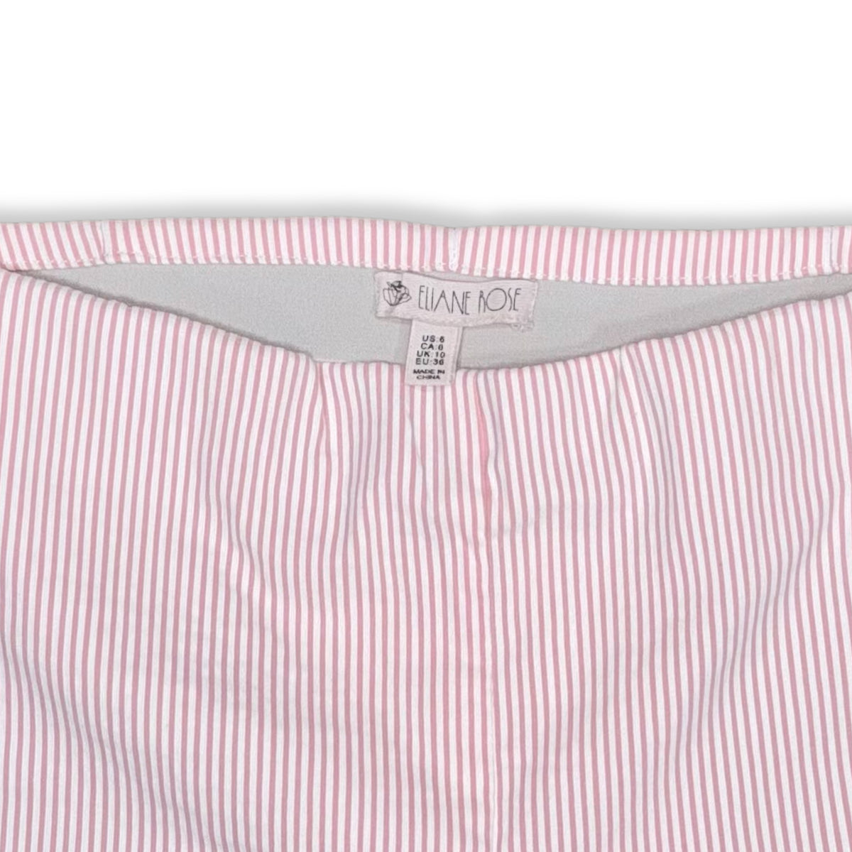 PANTALÓN CAPRI CON RAYAS ROSADAS | ELIANE ROSE | TALLA 6