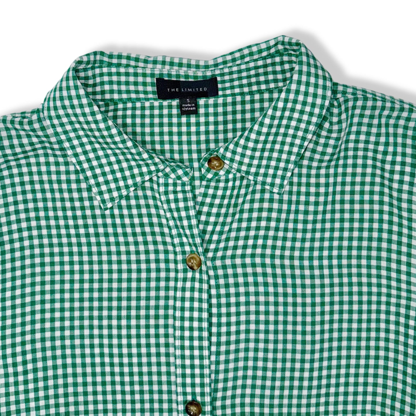 THE GREEN GINGHAM SHIRT | THE LIMITED | S