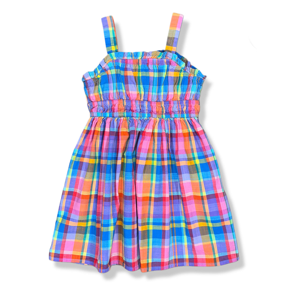 VESTIDO DE CUADROS PARA NIÑA | CAT & JACK | TALLA S (6/7)