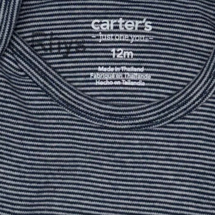 ENTERIZO DE RAYAS PARA BEBÉS MANGAS CORTAS | CARTER’S | TALLA 12M