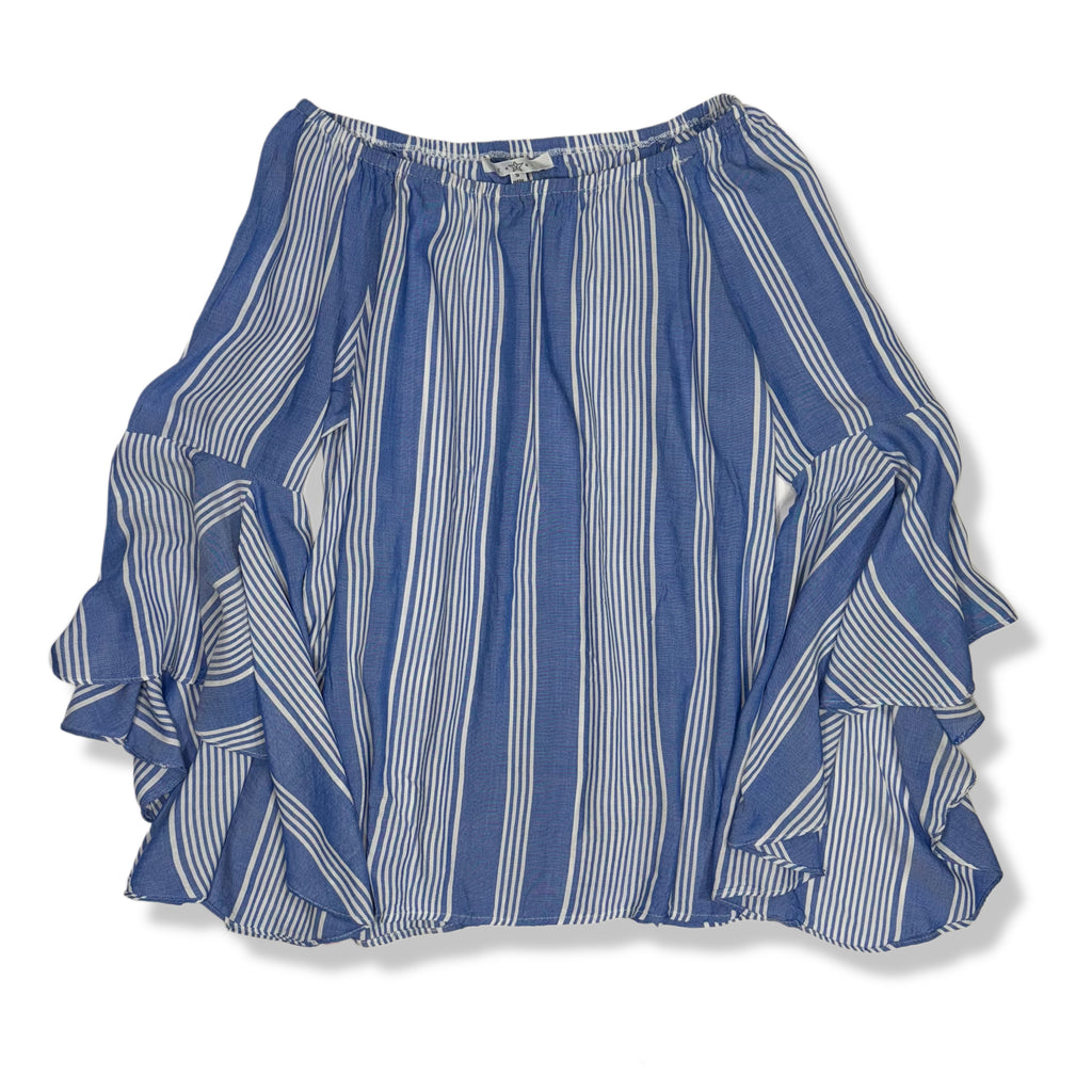 BLUSA ESTILO BOHO DE RAYAS AZUL | FEVER | S