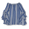 BLUSA ESTILO BOHO DE RAYAS AZUL | FEVER | S