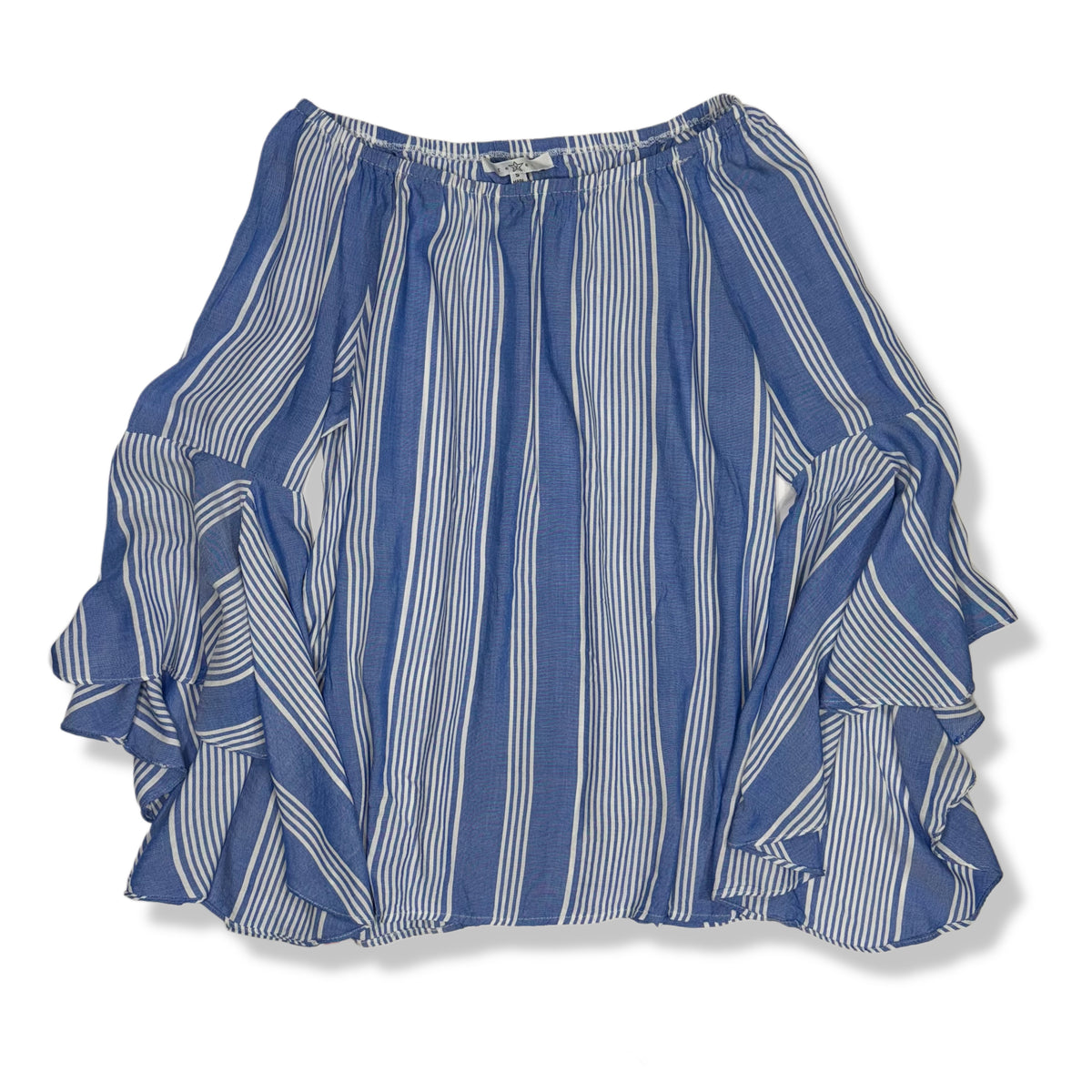 BLUSA ESTILO BOHO DE RAYAS AZUL | FEVER | S