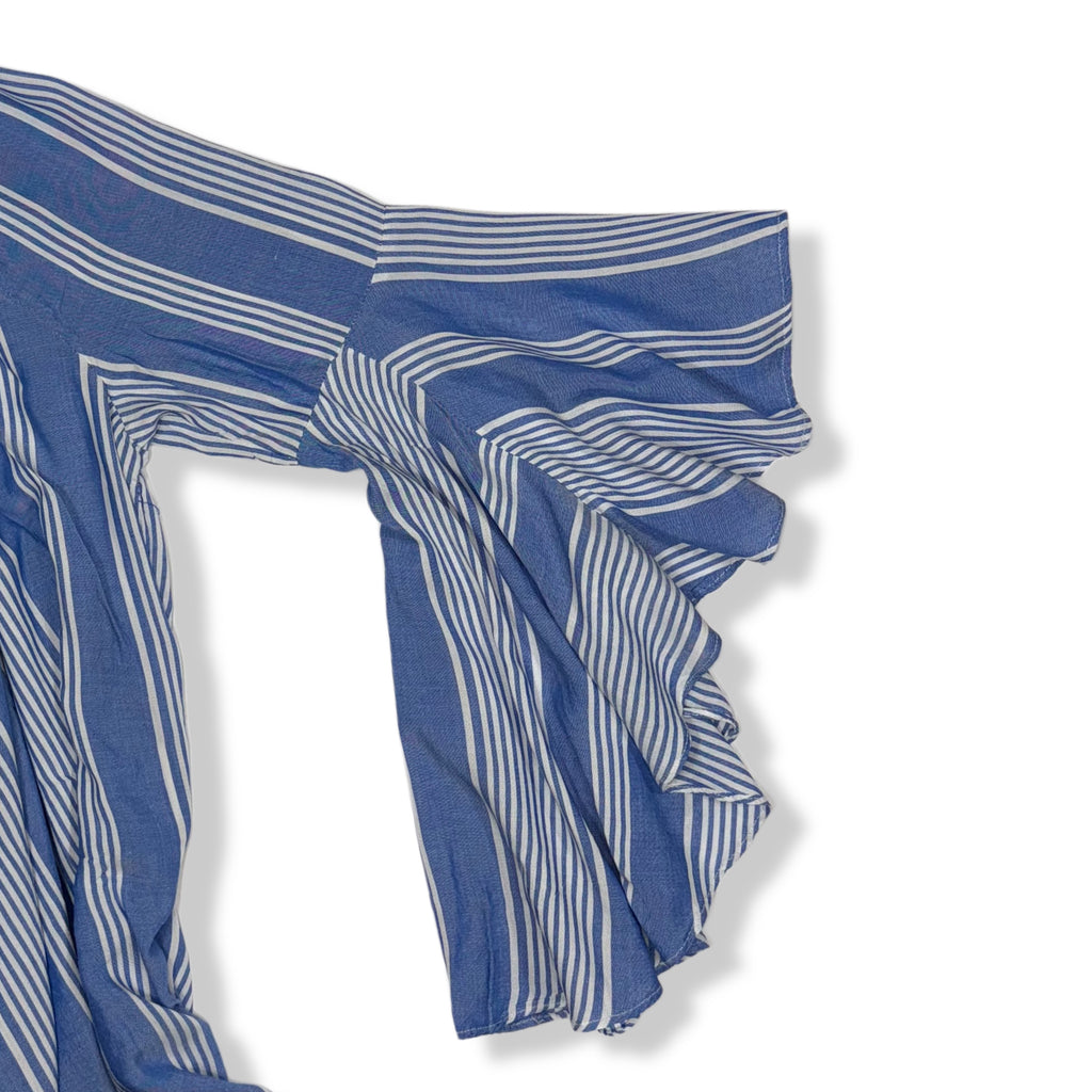 BLUSA ESTILO BOHO DE RAYAS AZUL | FEVER | S