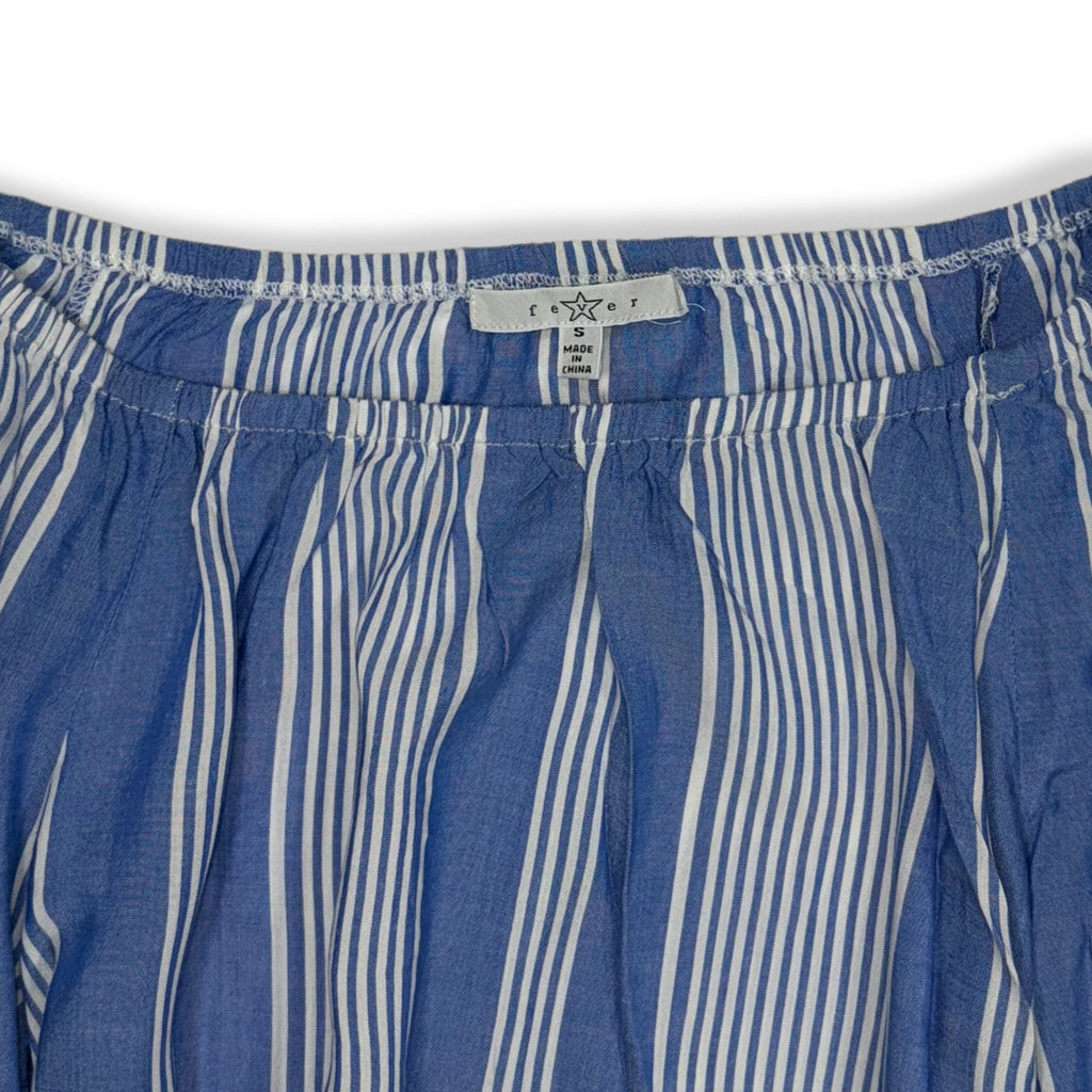 BLUSA ESTILO BOHO DE RAYAS AZUL | FEVER | S
