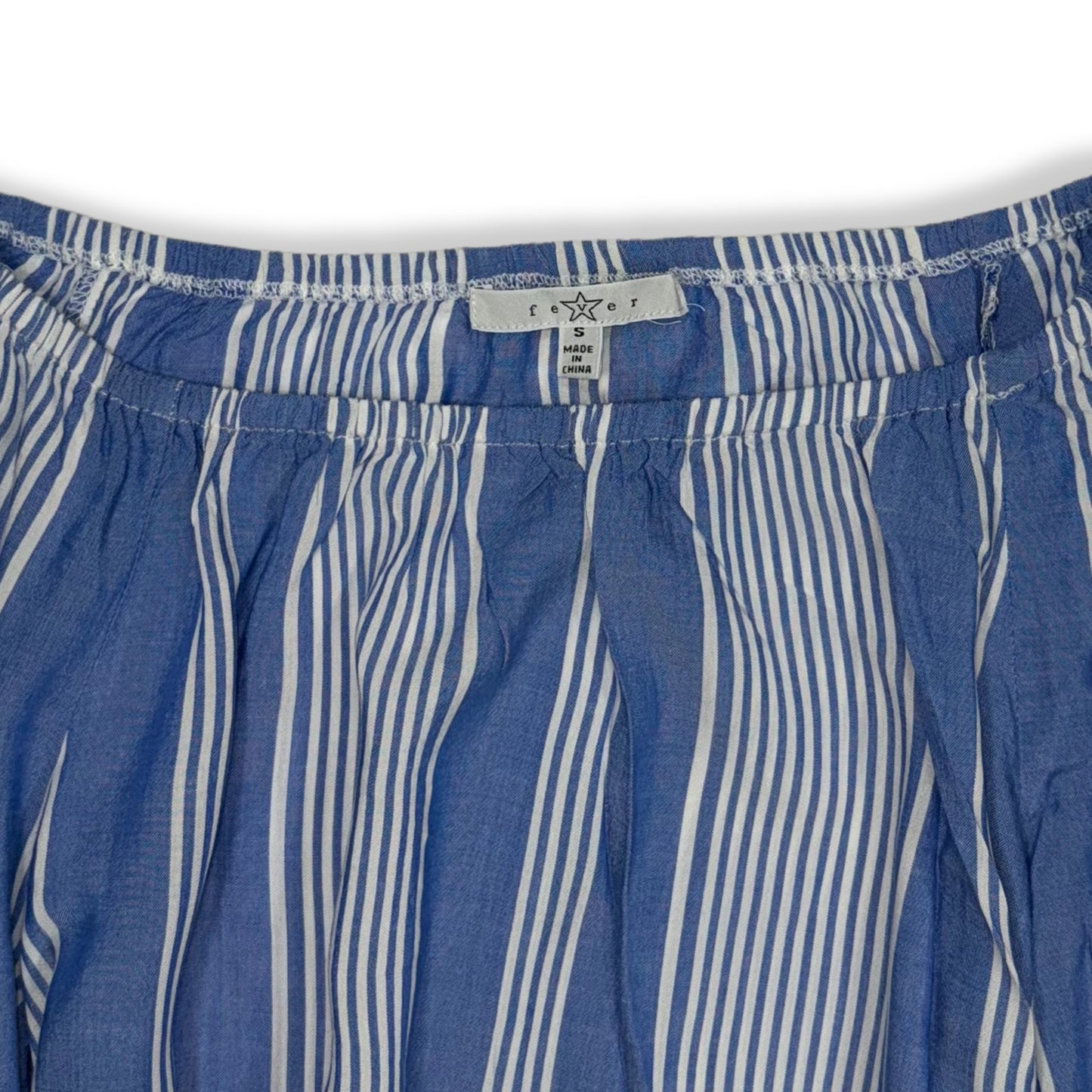 BLUSA ESTILO BOHO DE RAYAS AZUL | FEVER | S