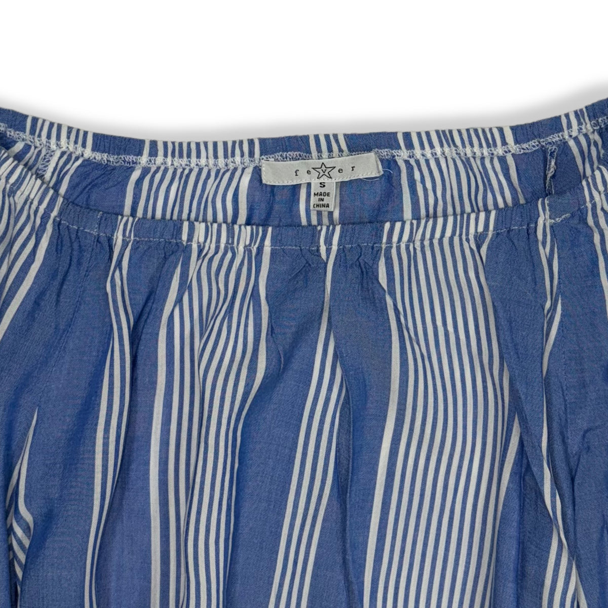 BLUSA ESTILO BOHO DE RAYAS AZUL | FEVER | S