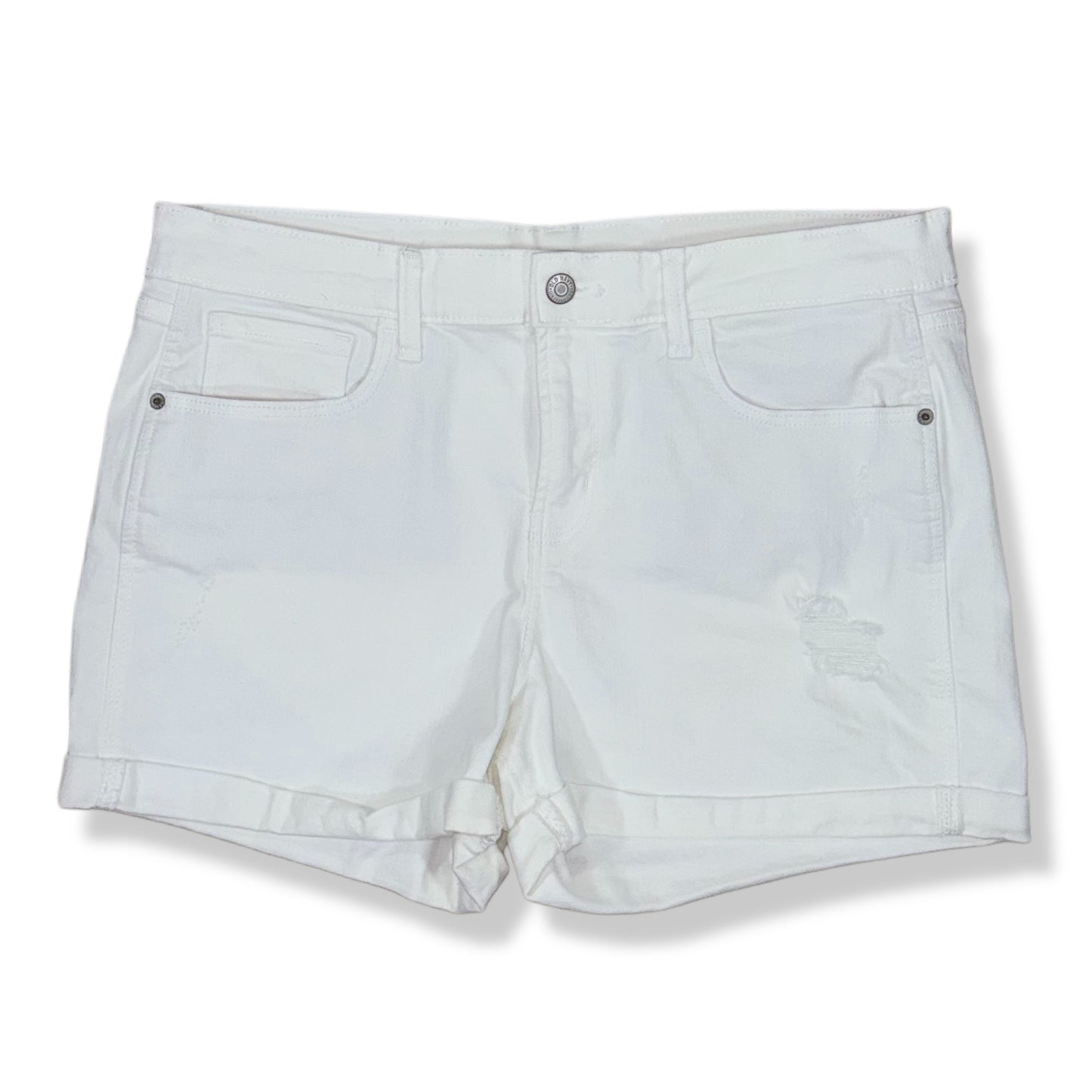 WHITE BOYFRIEND SHORTS | OLD NAVY | 12