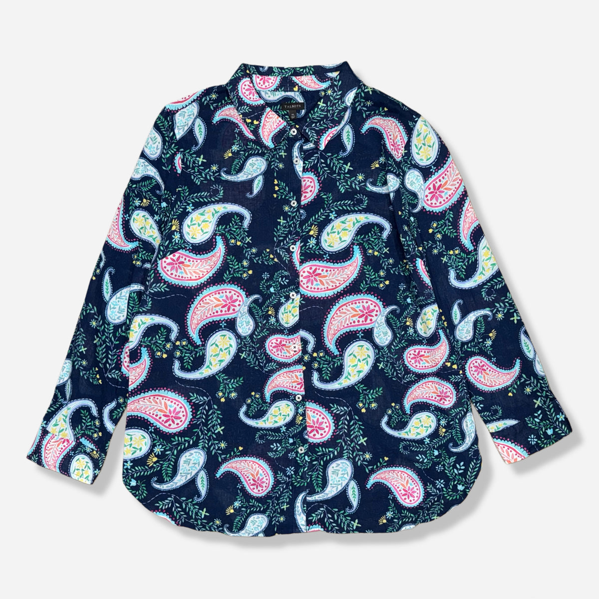 CAMISA CON ESTAMPADO PAISLEY PARA MUJER | TALBOTS | TALLA XL