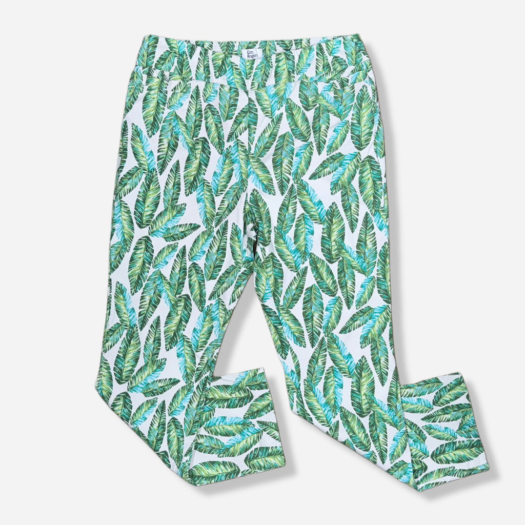 PANTALÓN CON ESTAMPADO TROPICAL | KIM ROGERS | TALLA 16 (XL)