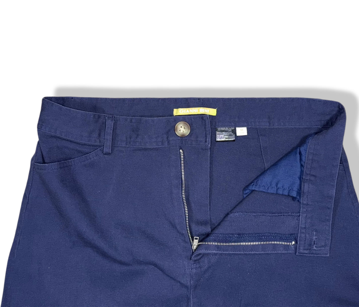 PANTALÓN AZUL MARINO DE ALGODÓN | GIANNI BINI | TALLA 10