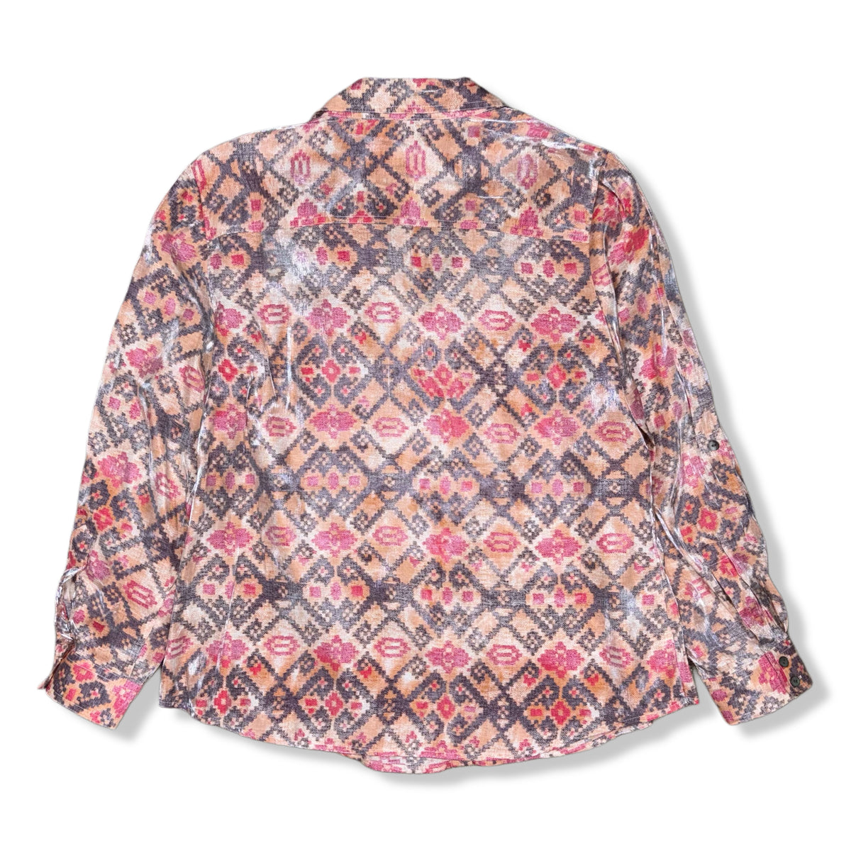 CAMISA CON ESTAMPADO AZTECA PARA MUJER | RUBY RD. | TALLA 16 (XL)
