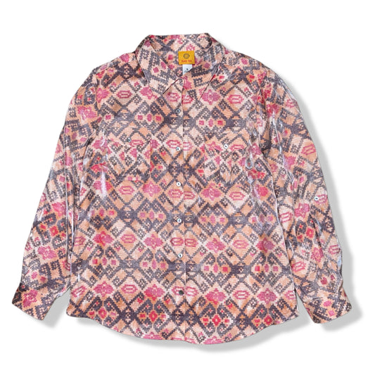 CAMISA CON ESTAMPADO AZTECA | RUBY RD. | TALLA 16