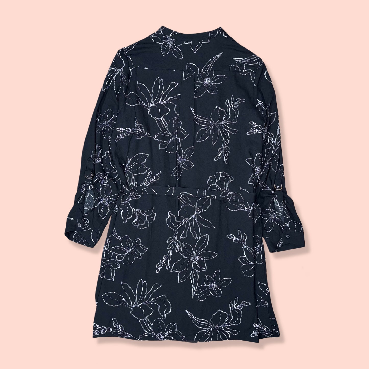 VESTIDO NEGRO CON ESTAMPADO FLORAL | APT.9 | XL