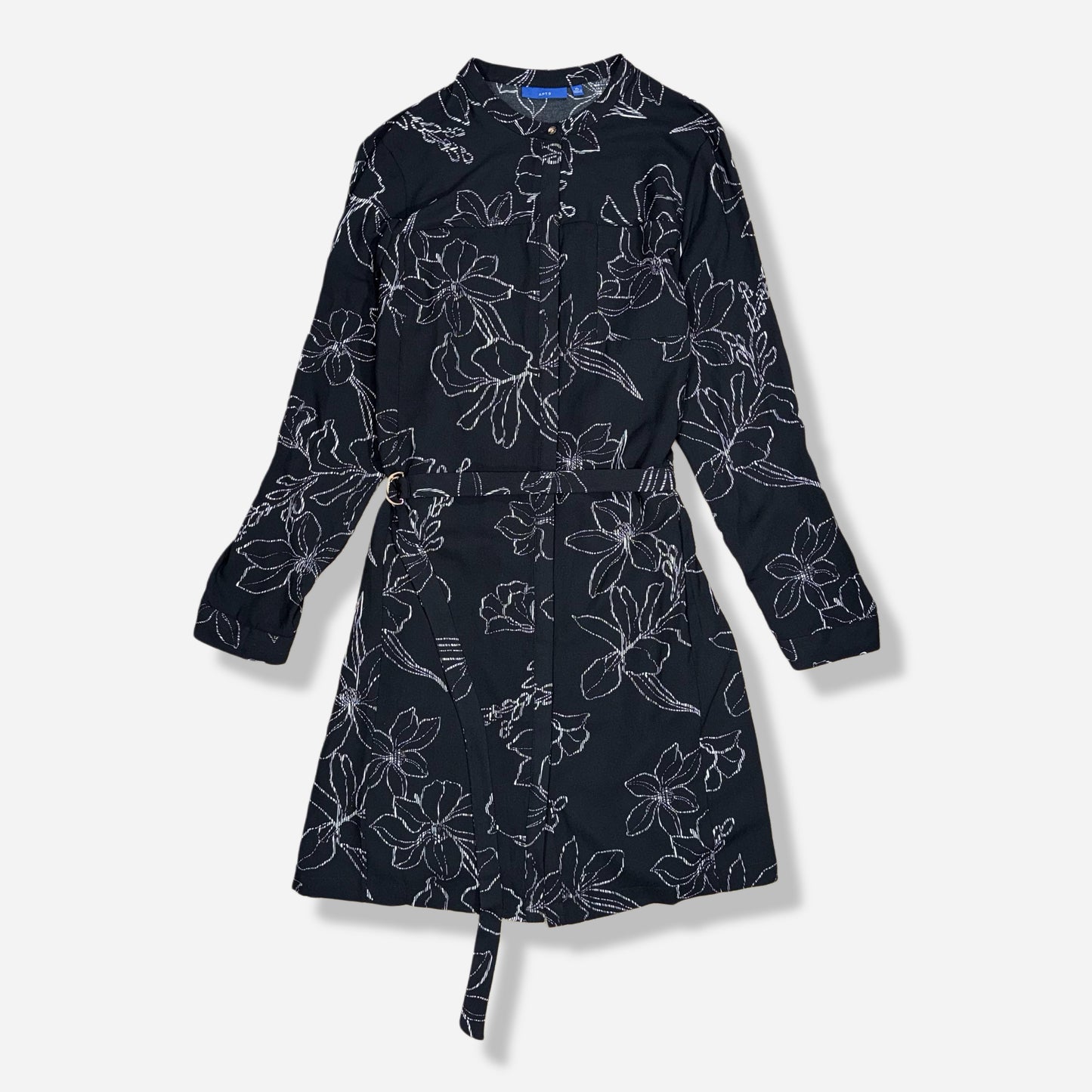 VESTIDO NEGRO CON ESTAMPADO FLORAL | APT.9 | XL