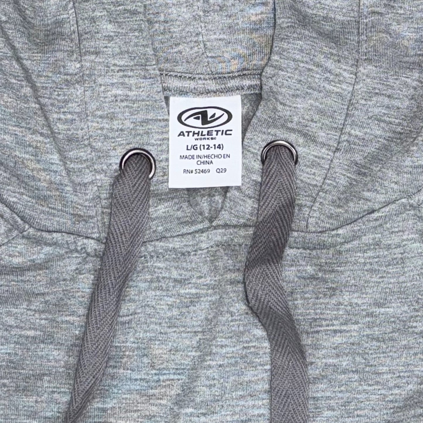 HOODIE GRIS PARA MUJER | ATHLETIC WORKS | TALLA L (12–14)