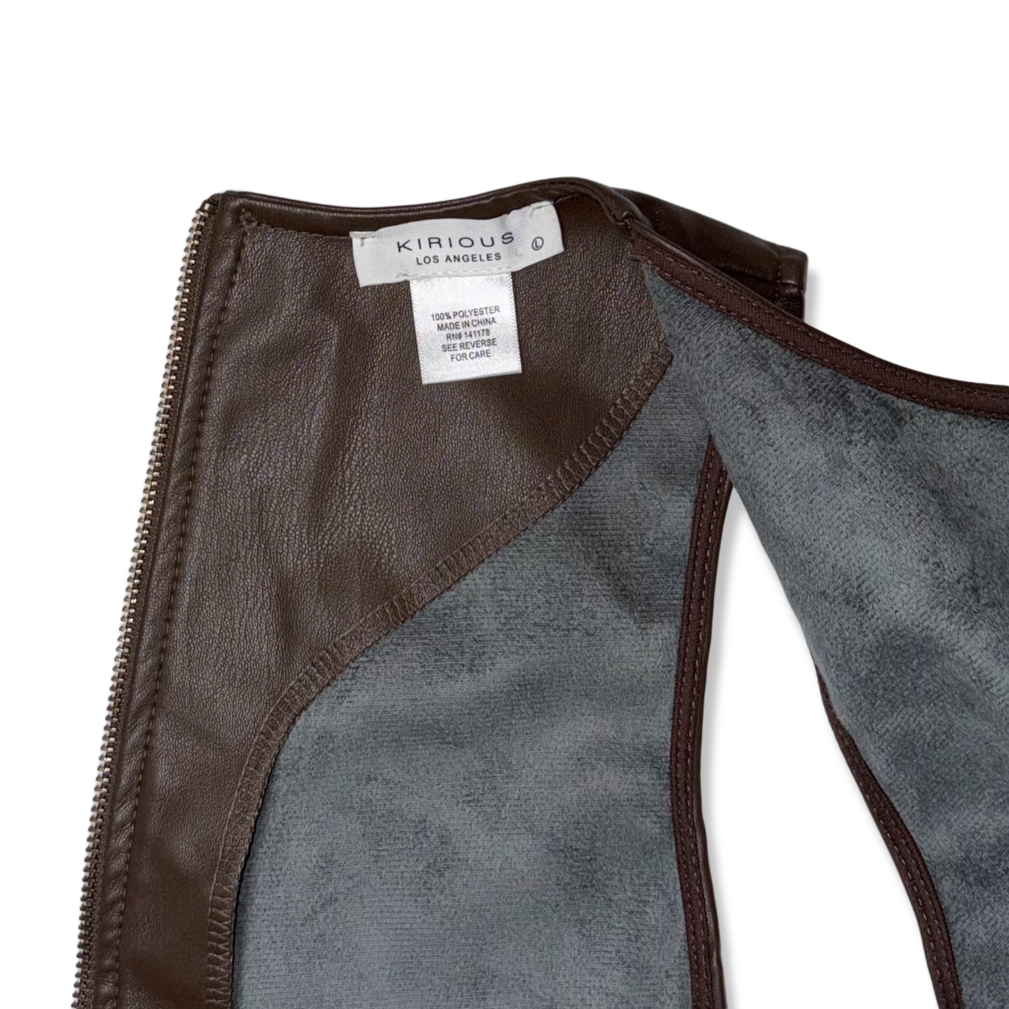 CROP TOP FAUX LEATHER | KIRIOUS LOS ANGELES | TALLA L