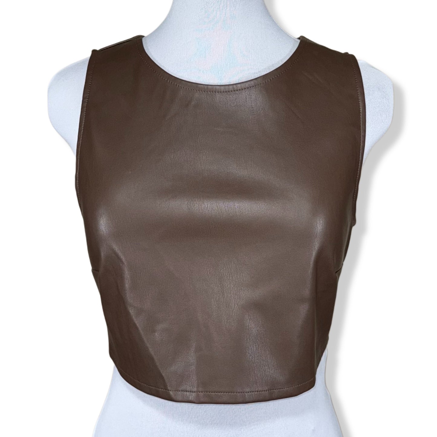 CROP TOP FAUX LEATHER | KIRIOUS LOS ANGELES | TALLA L