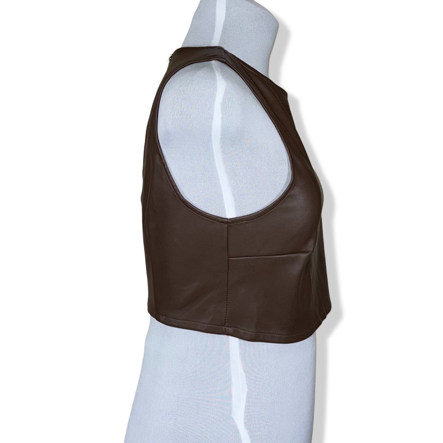 CROP TOP FAUX LEATHER | KIRIOUS LOS ANGELES | TALLA L