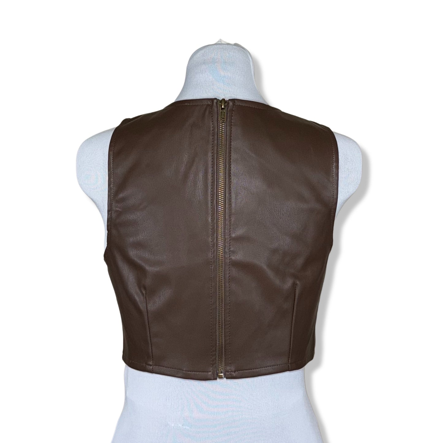 CROP TOP FAUX LEATHER | KIRIOUS LOS ANGELES | TALLA L
