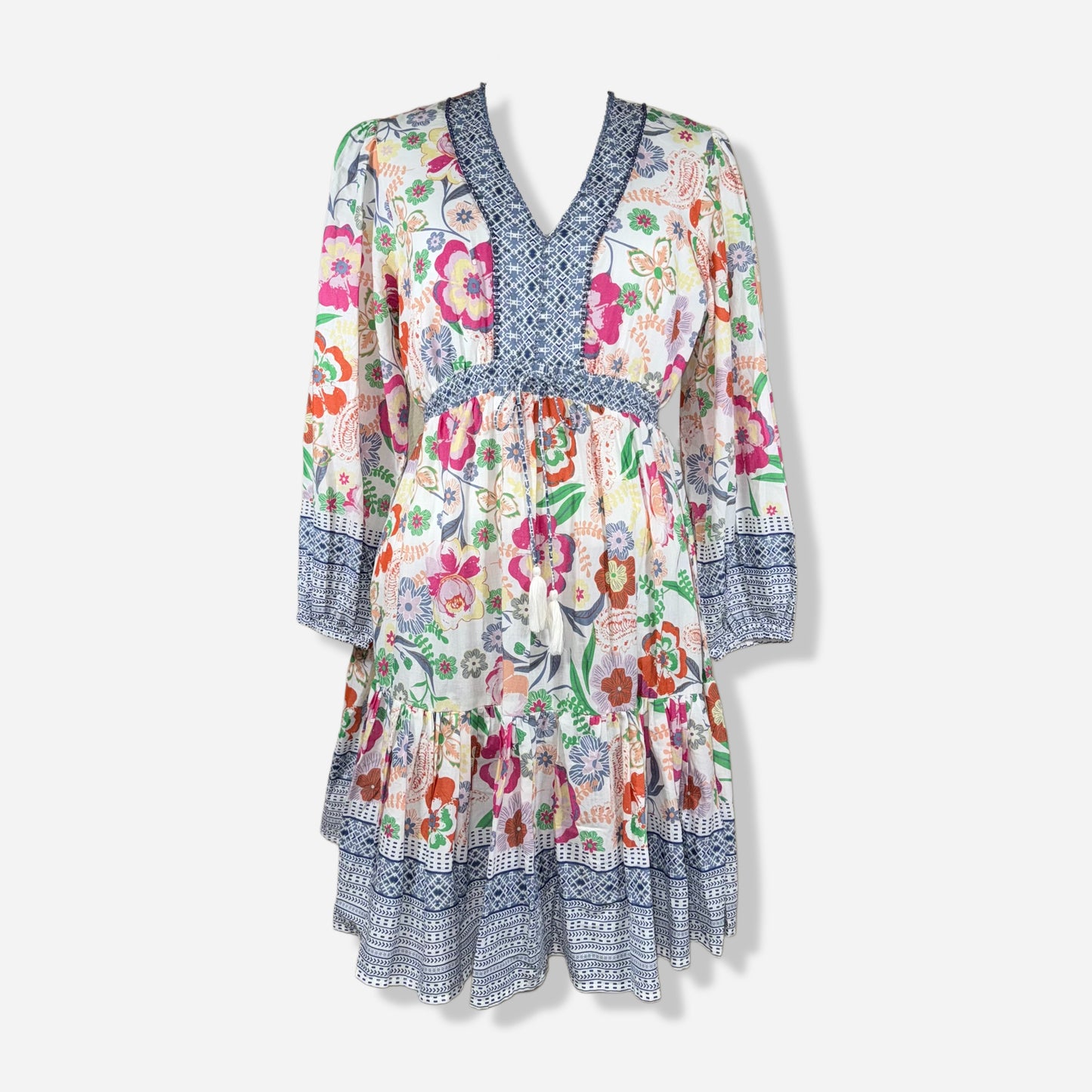 VESTIDO CORTO ESTAMPADO FLORAL BOHO | KAKTUS | M