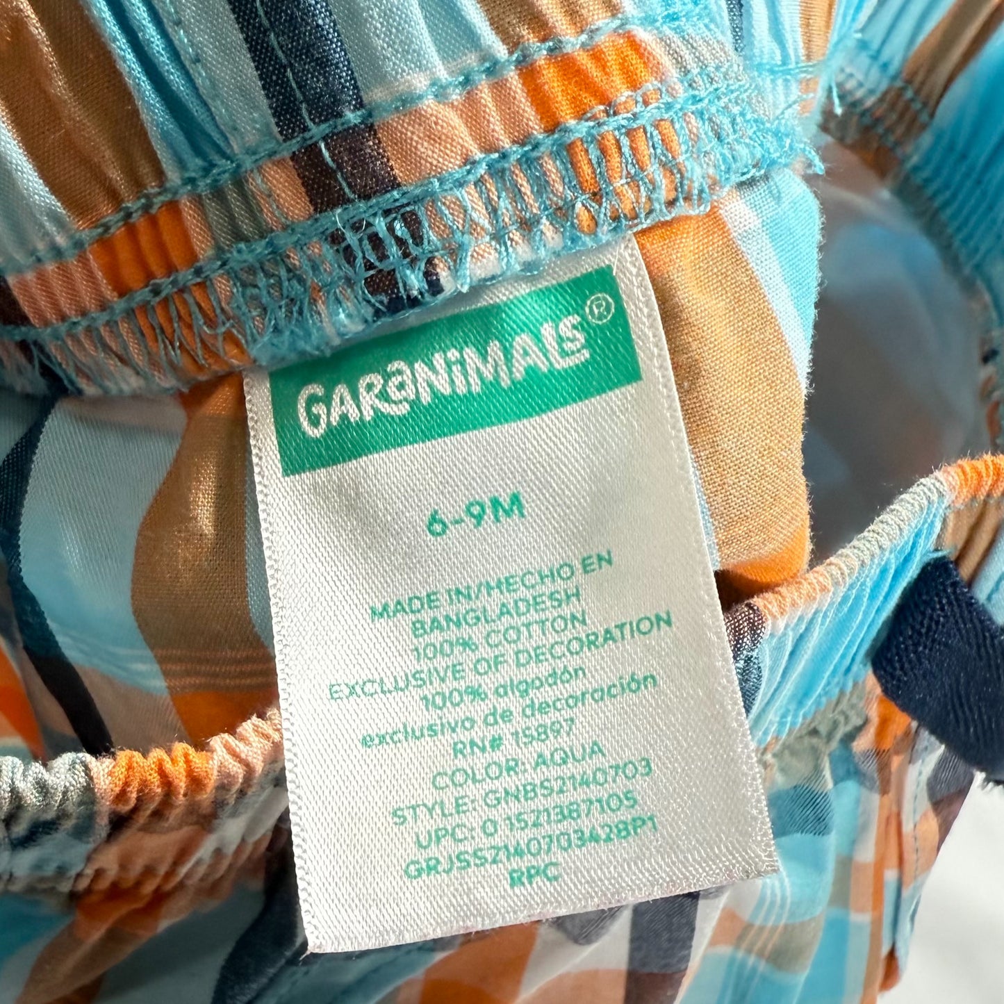 SHORTS DE CUADROS | GARANIMALS | 6-9M