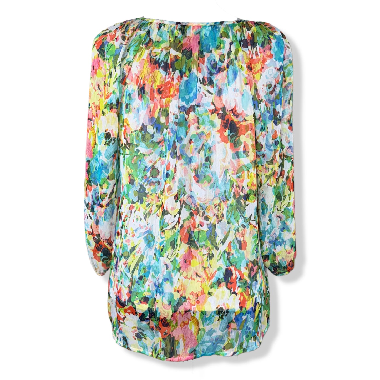 BLUSA ESTAMPADO ACUARELA TRANSPARENTE | LIZ CLAIBORNE | PL