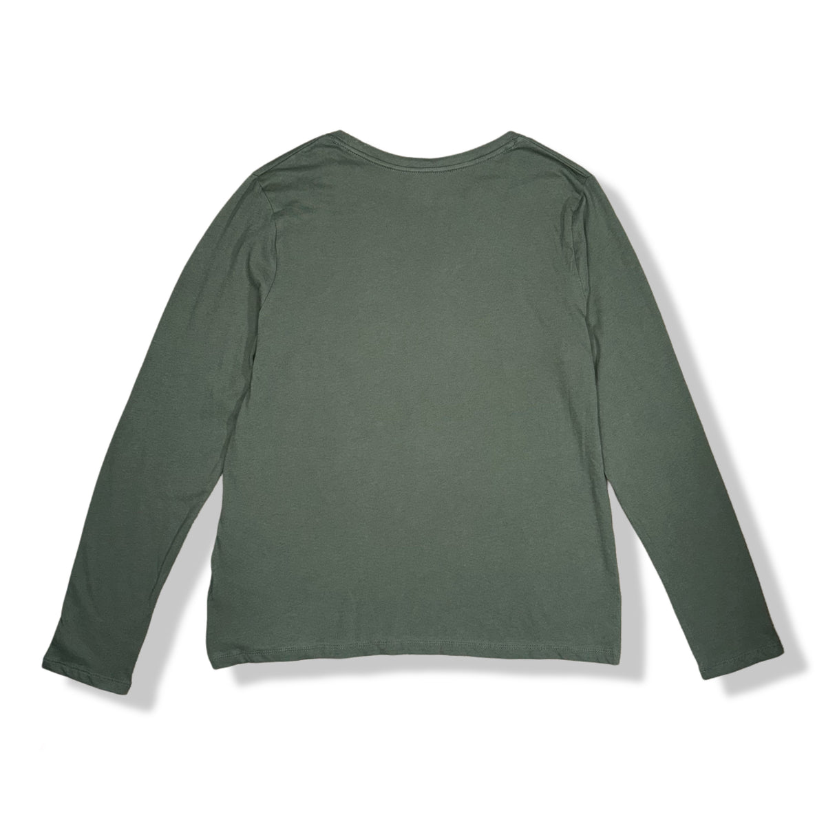 CAMISETA MANGA LARGA VERDE OLIVA | TIME AND TRU | TALLA L