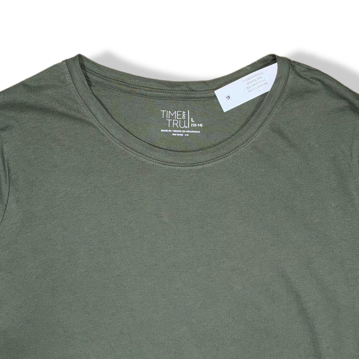CAMISETA MANGA LARGA VERDE OLIVA | TIME AND TRU | TALLA L