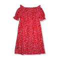 VESTIDO OFF-SHOULDER CON ESTAMPADO CORAL | H&M | S (OVERSIZE)