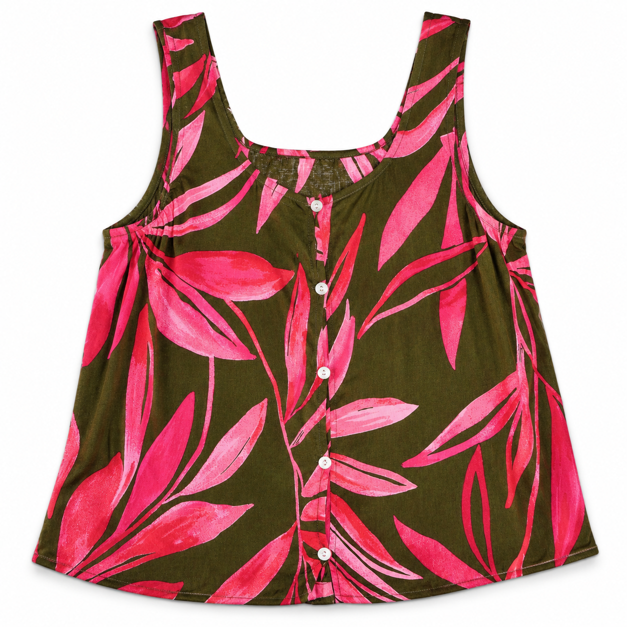 TOP SIN MANGAS DE MEZCLA DE LINO | TIME AND TRU | TALLA L