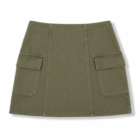 FALDA MINI TIPO CARGO VERDE | MANGO | TALLA S