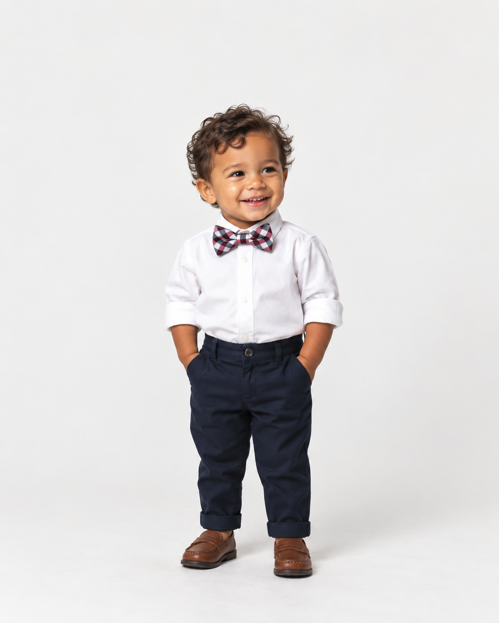Set de corbata y corbatín para niño, talla 2T