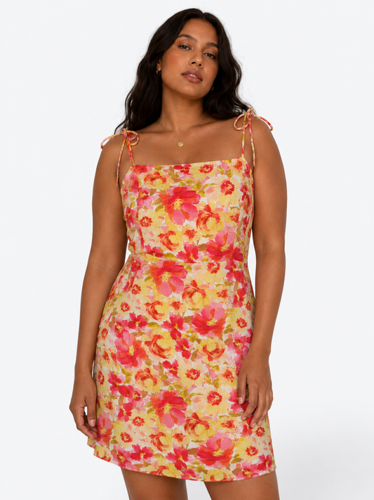 VESTIDO DE LINO CON ESTAMPADO FLORAL | OLD NAVY | TALLA L