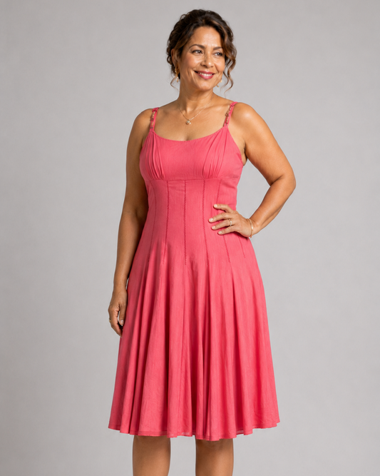 VESTIDO DE LINO | T TAHARI | TALLA XL