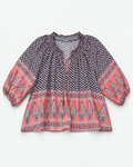 BLUSA OVERSIZE DE MEZCLA DE LINO PARA MUJER | C&C CALIFORNIA | TALLA M
