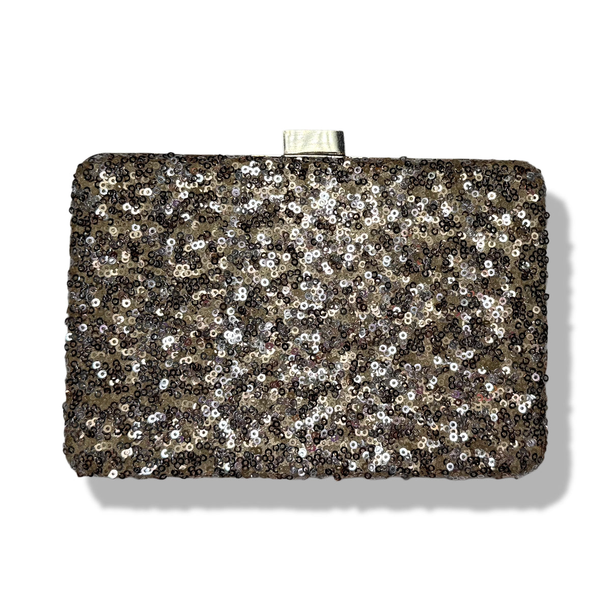 Clutch dorado de lentejuelas para mujer, marca White House Black Market, foto 2