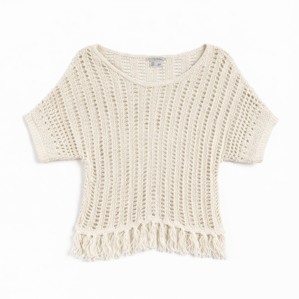 TOP TEJIDO CON FLECOS | AMERICAN EAGLE OUTFITTERS | XS